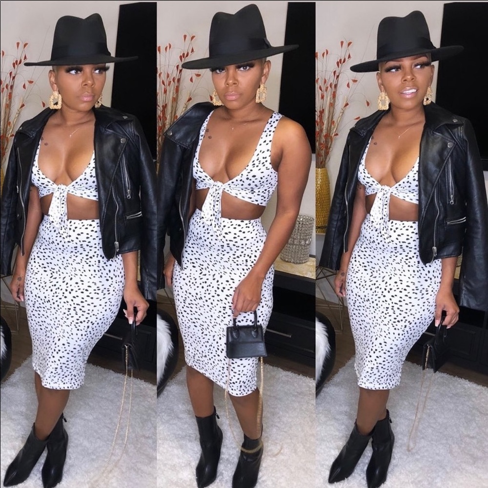 Dotted Two Piece Dress